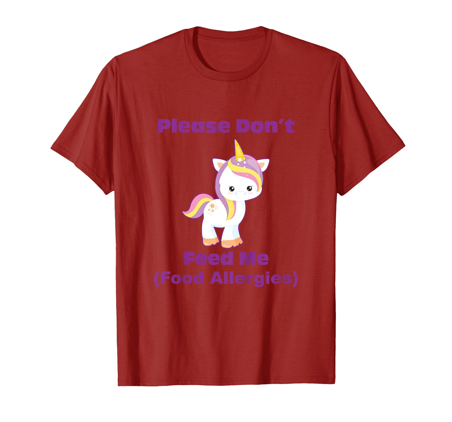 Food Allergy Toddler Kids with Cute Unicorn T-Shirt