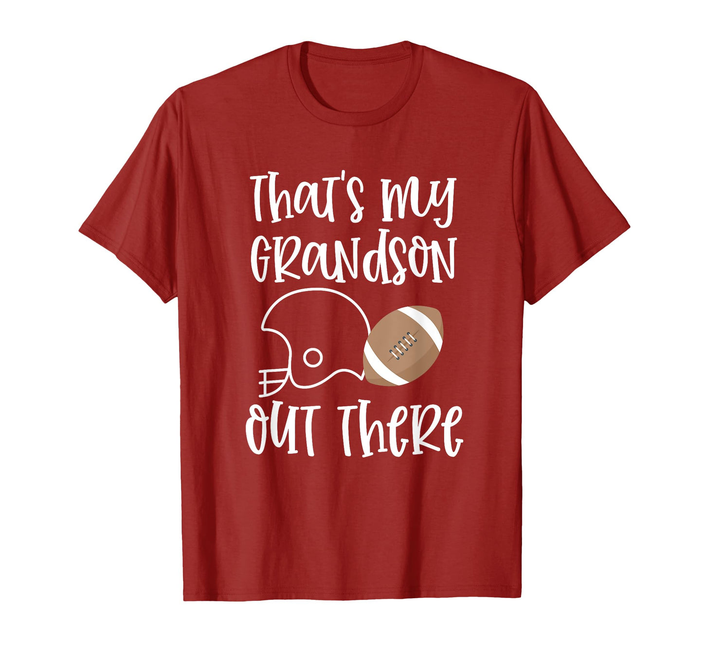 Proud Football Grandma Gift That's My Grandson Out There T-Shirt