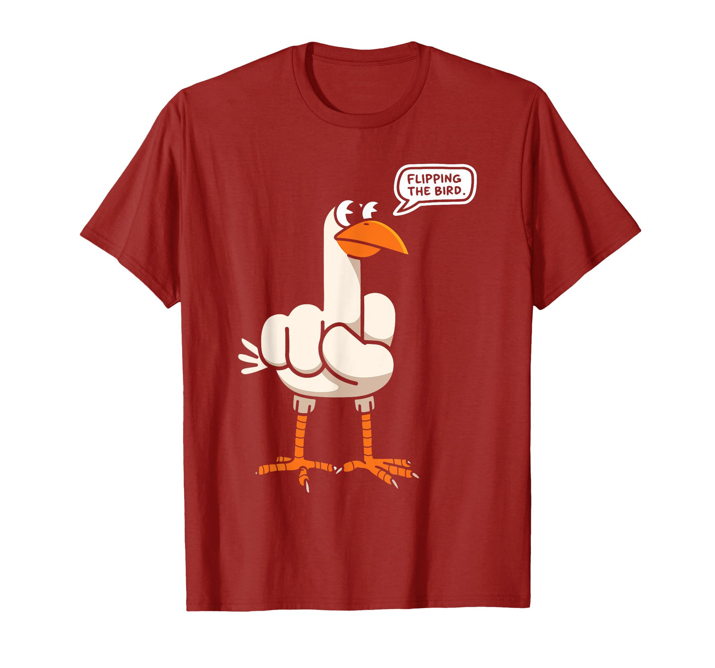 Funny Flipping The Bird Hilarious Graphic Casual Outfit T-Shirt