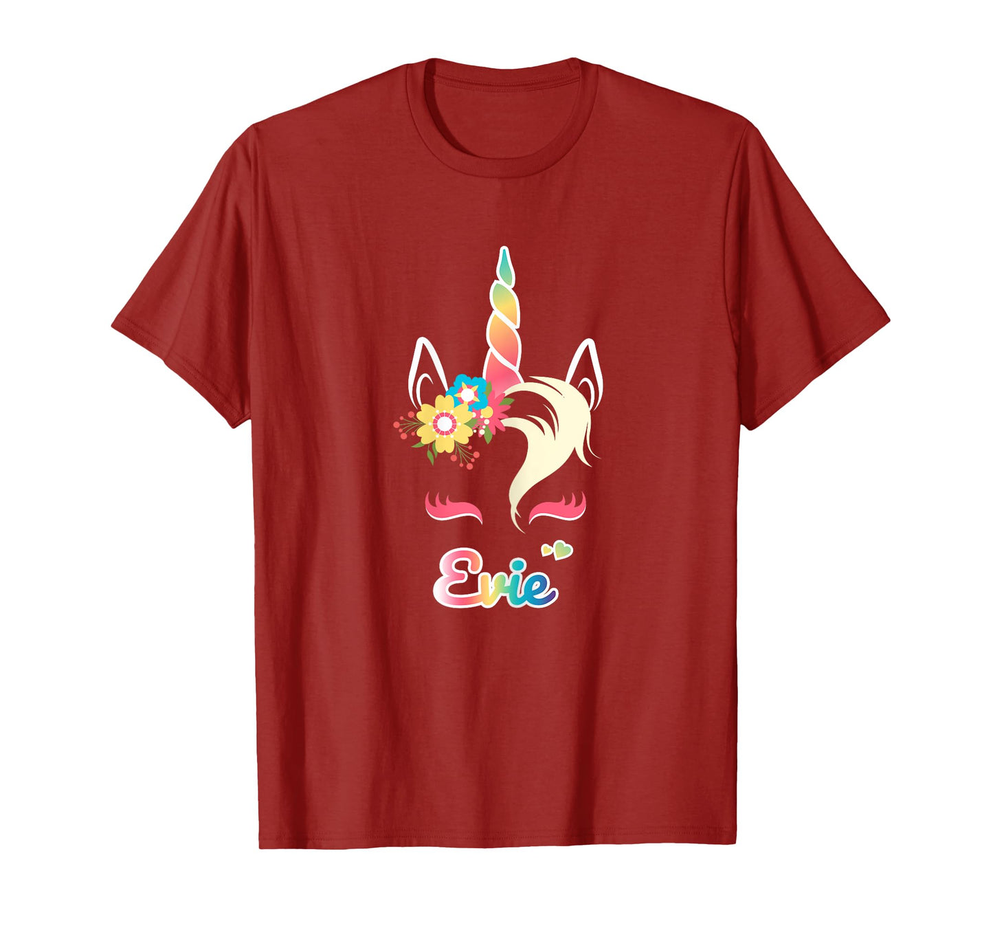 Rainbow Unicorn Evie Shirt Custom Name Gift for girls
