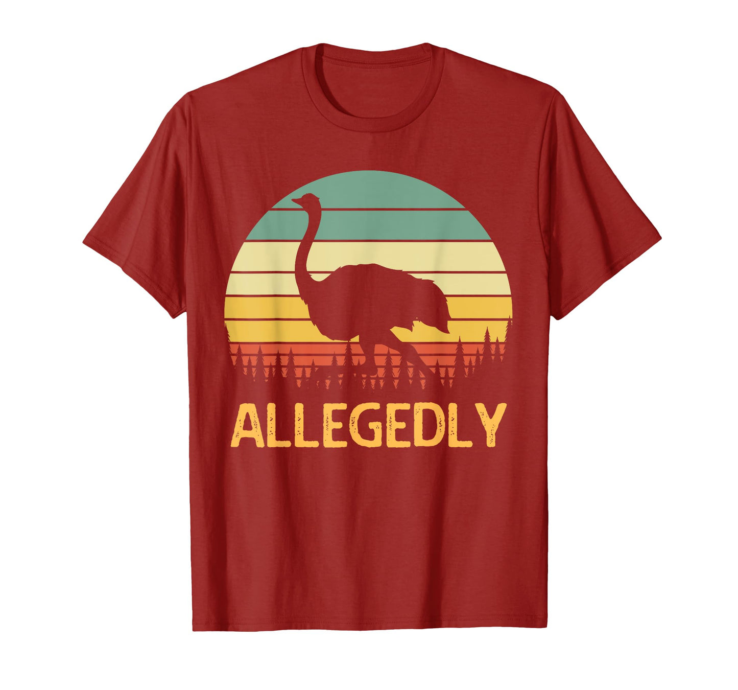 Allegedly Ostrich Funny Retro Funny Flightless Bird Lover T-Shirt