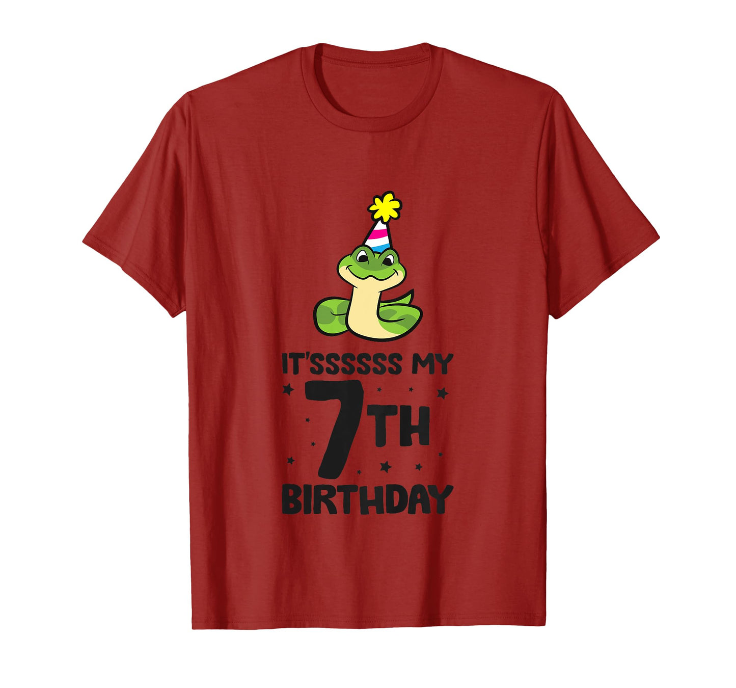 Snake Birthday It's My 7th Birthday Snake T-Shirt