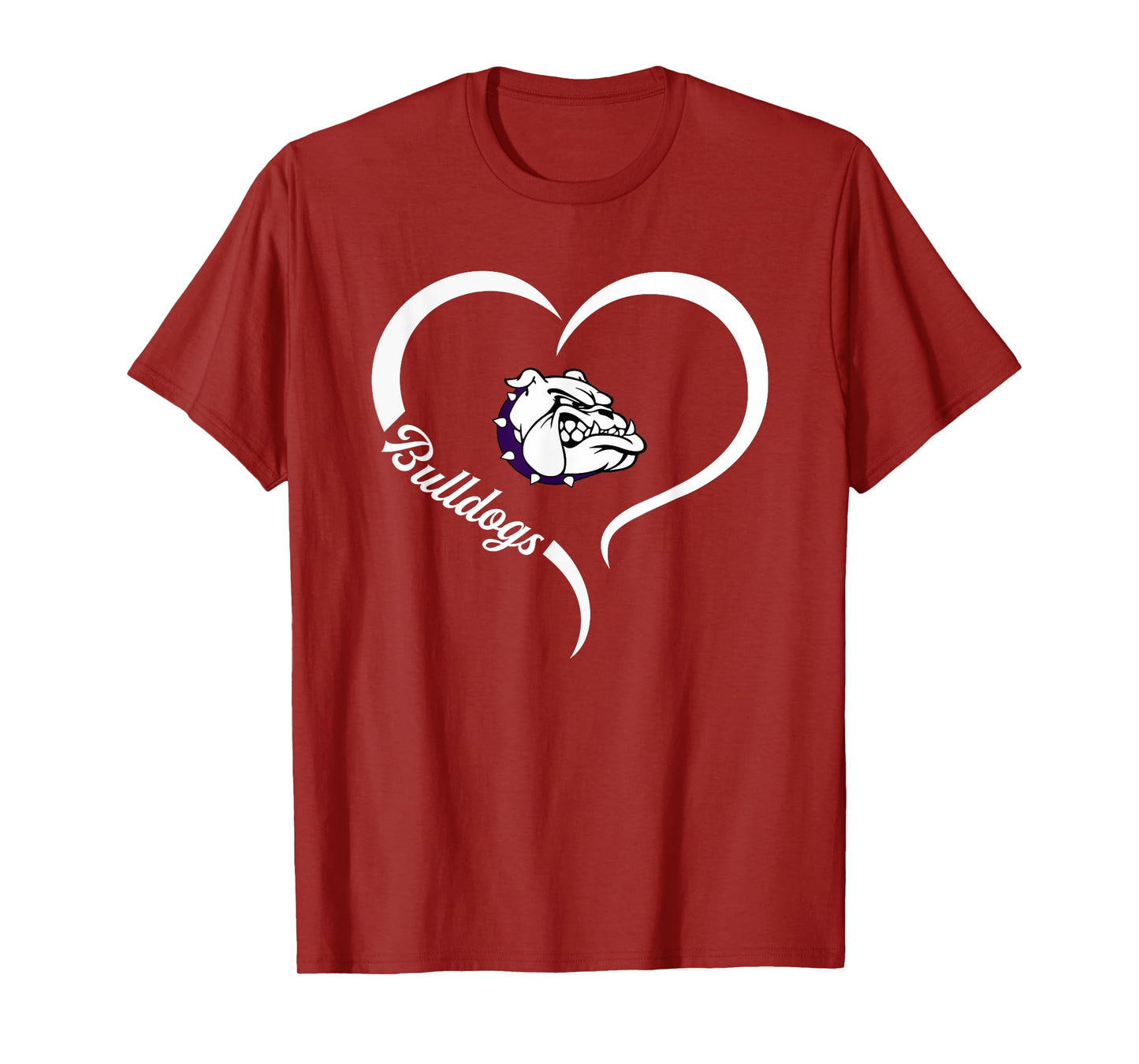 Swanton Bulldogs Logo Half Heart Slogan HS T-Shirt