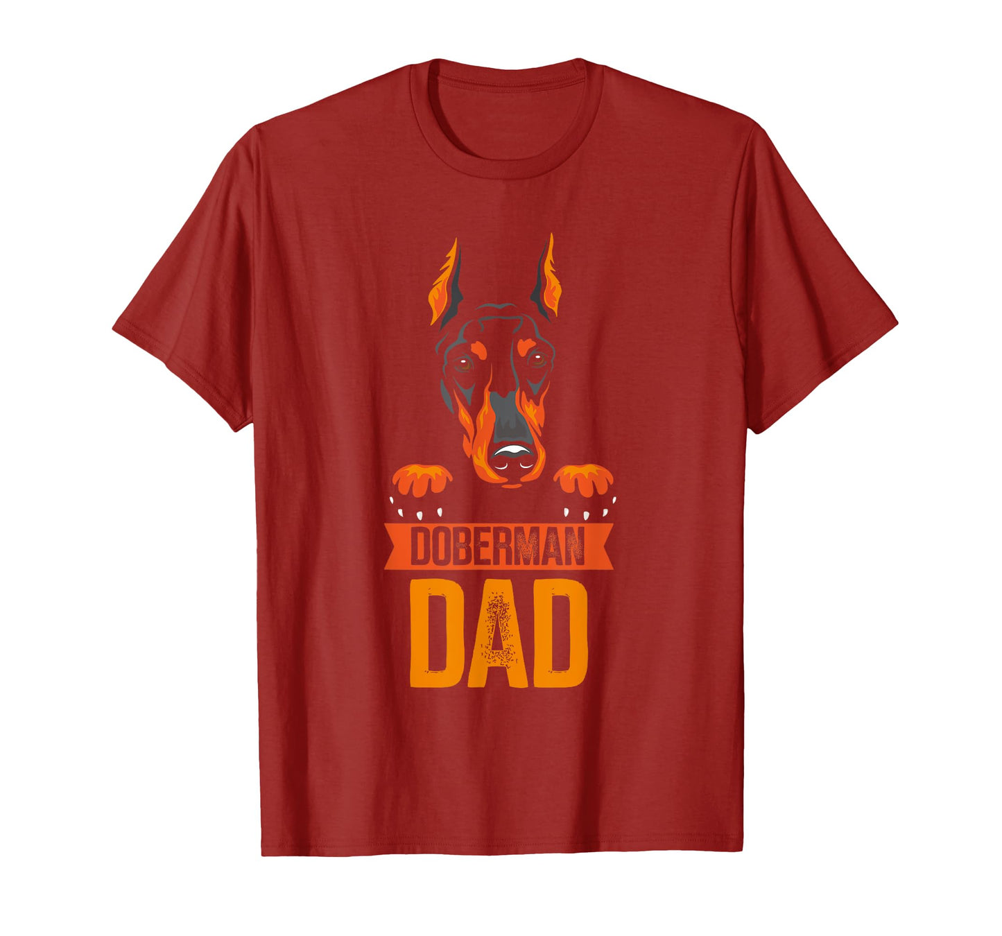 Pinscher Dobermans Doberman Love Owner Father's T-Shirt - Dog Themed - Unisex-Adults - Black - Small - Short Sleeve - Classic Fit - Imported