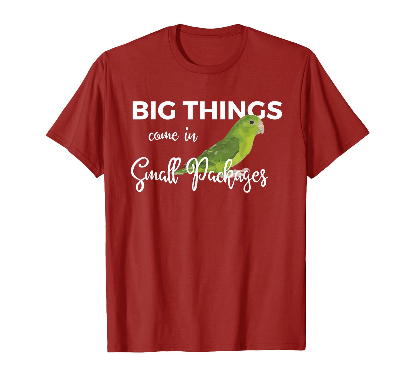 Big Things Come In Small Packages Fun Parrotlet Gift Design T-Shirt