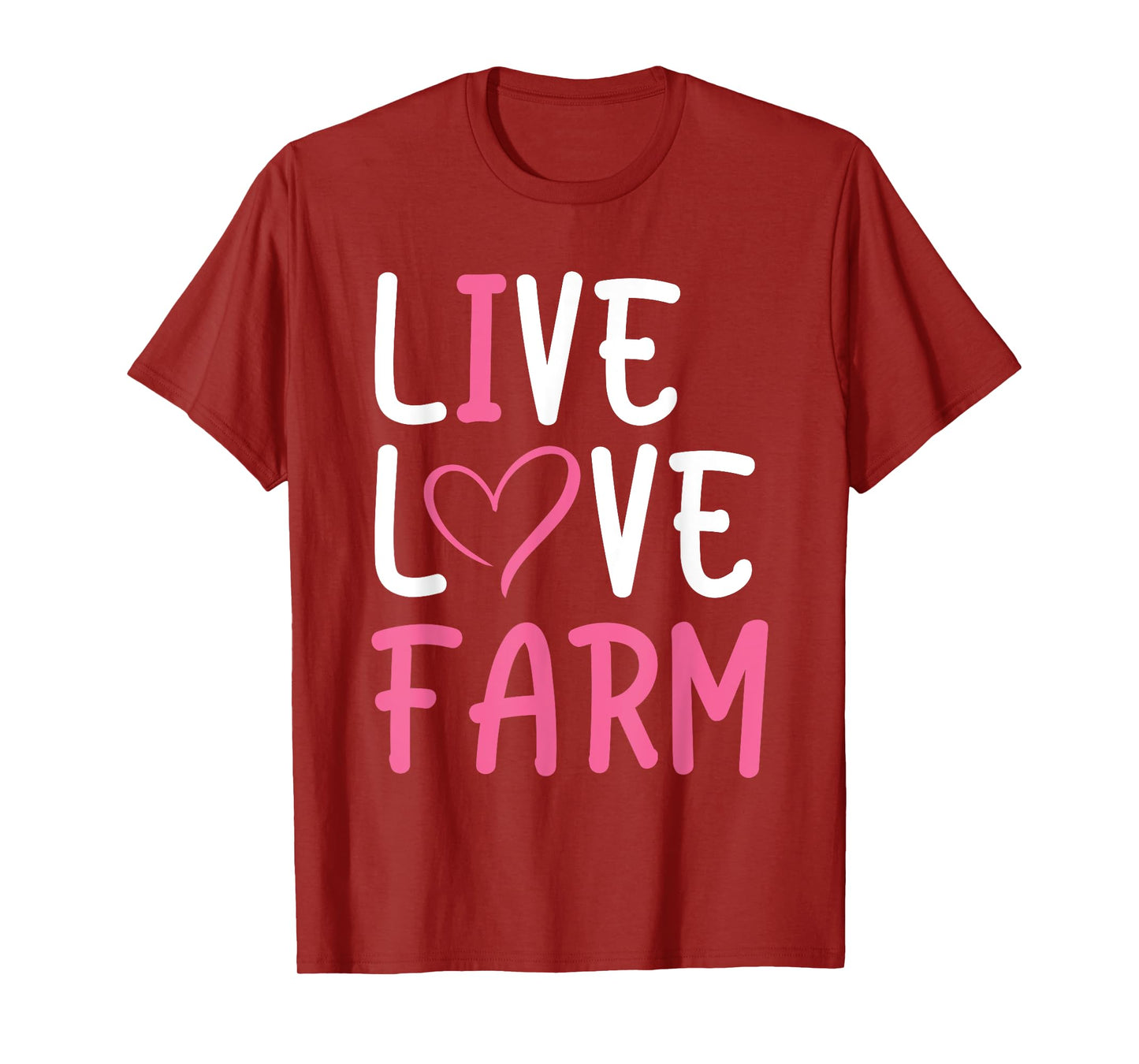 Funny Live Love Farm Lover Graphic Women and Girls Farmer T-Shirt