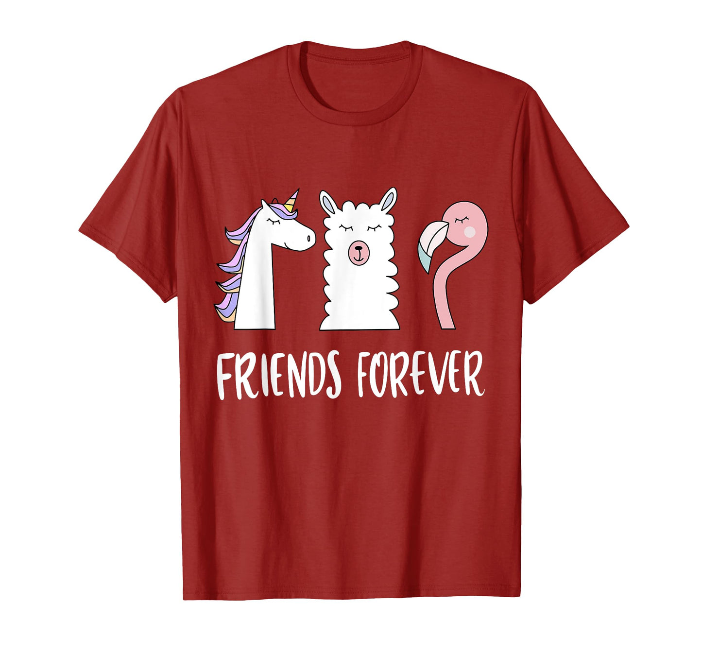 Funny Friends Forever - Llama Unicorn Flamingo T-Shirt