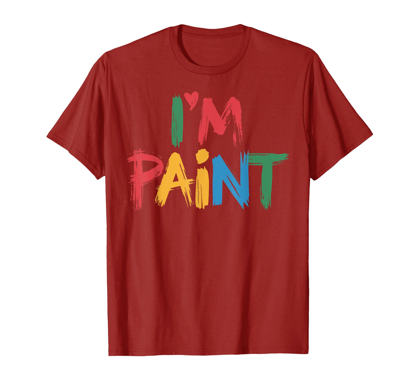 I Heart Love To Finger Paint I'm Paint Cute Couple Valentine T-Shirt