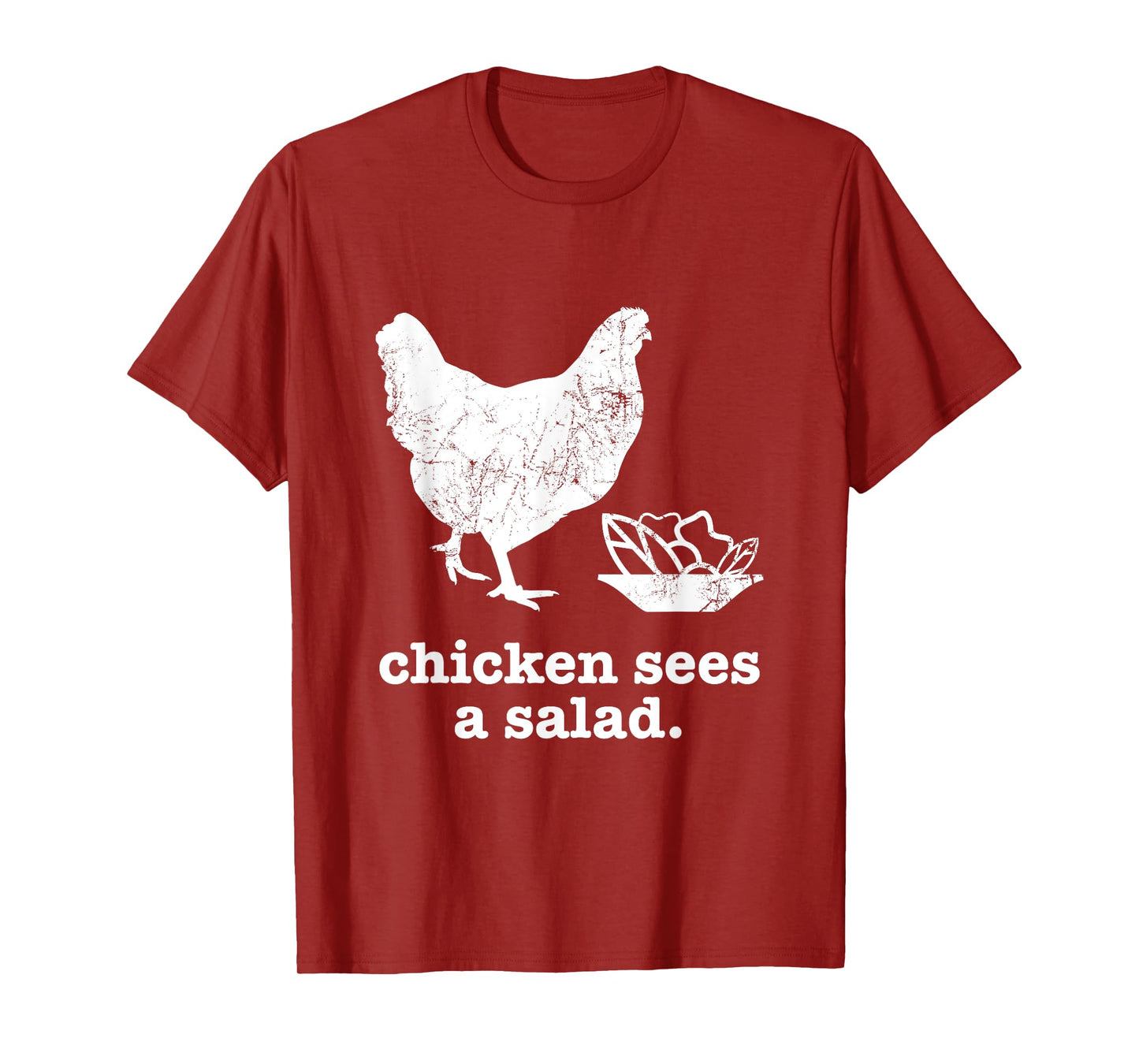 Funny Chicken Caesar Salad Joke Chicken Sees A Salad Dad T-Shirt