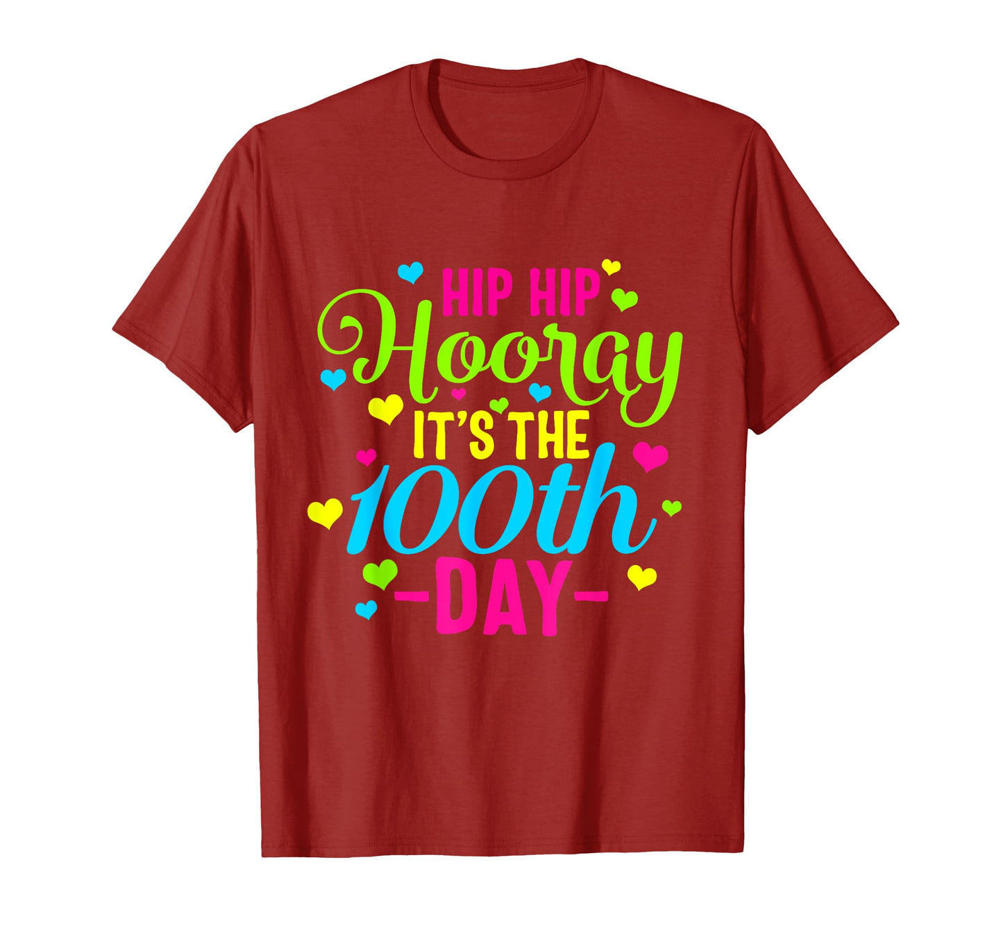 Hip Hooray It's 100th Day Of School Smarter Teacher Class Men Women Girls Kids T-Shirt