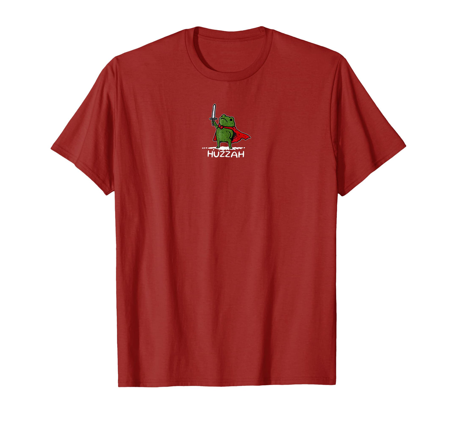 Huzzah Frog Knight Funny Sword Meme Quote T-Shirt