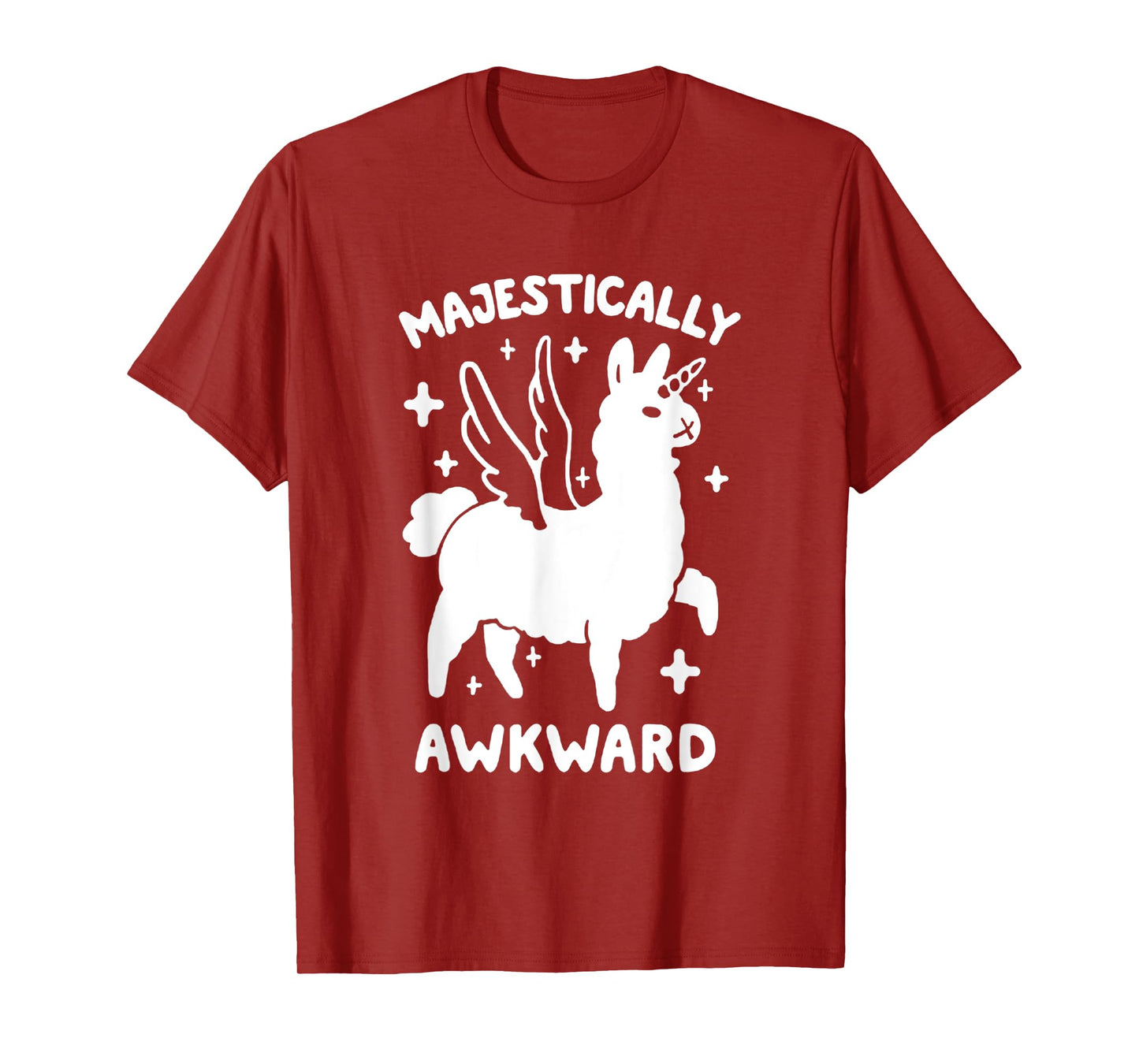 Majestically Awkward Llamacorn Funny Cute Llama T-Shirt