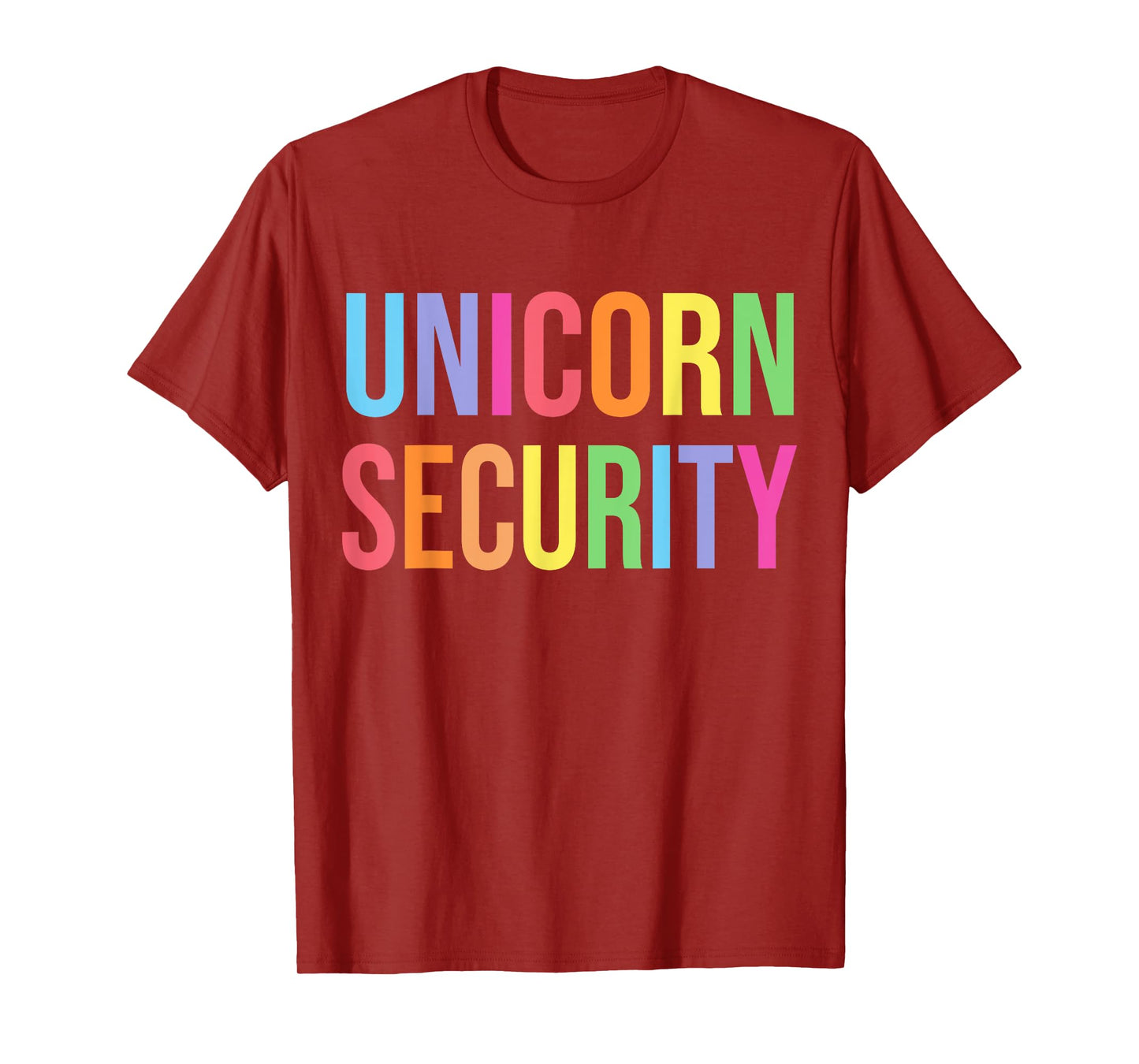 Halloween Dad Mom Daughter Adult Costume, Unicorn Security T-Shirt