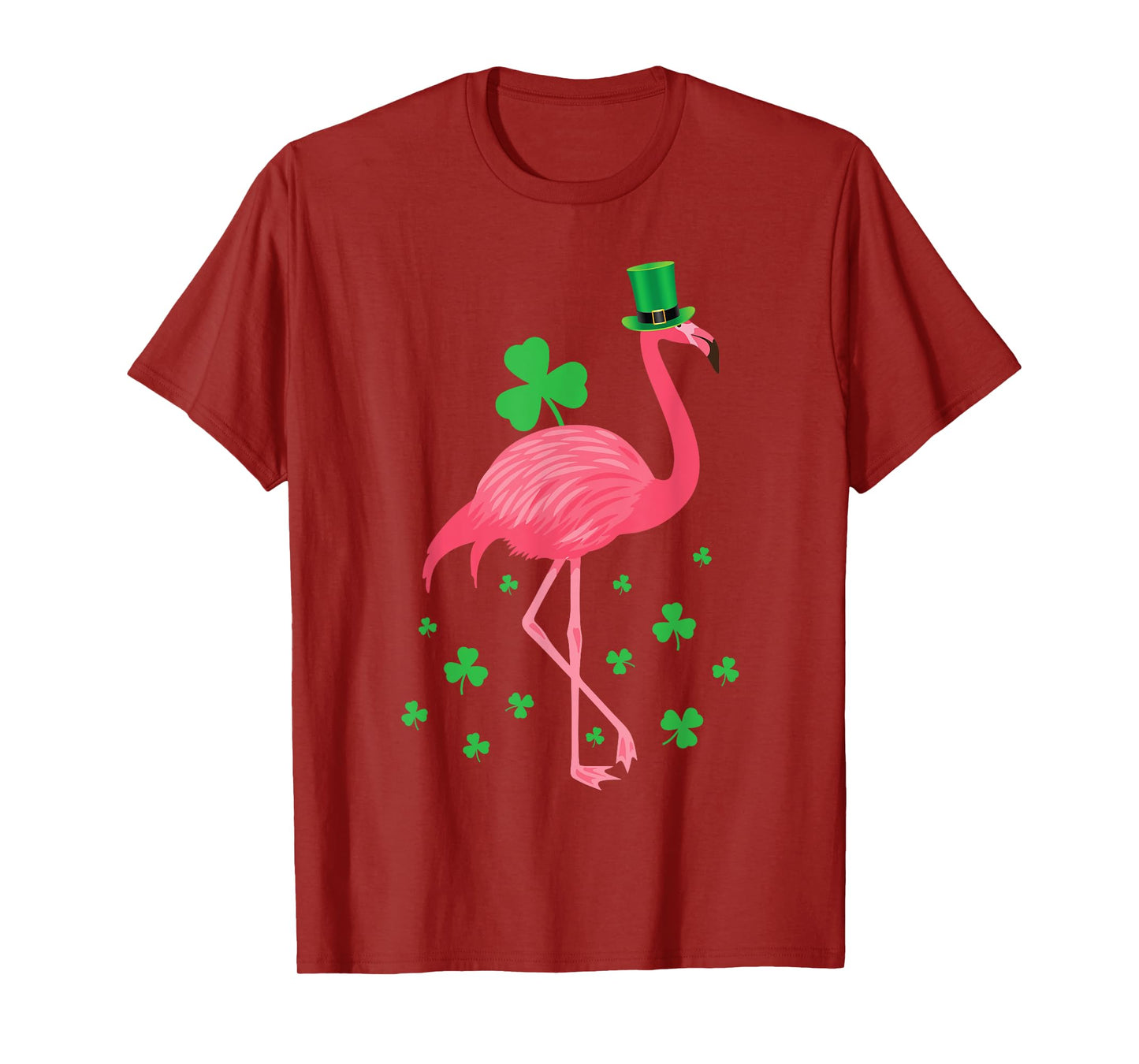 Flamingo Shamrock Leprechaun St Patricks Day T-Shirt