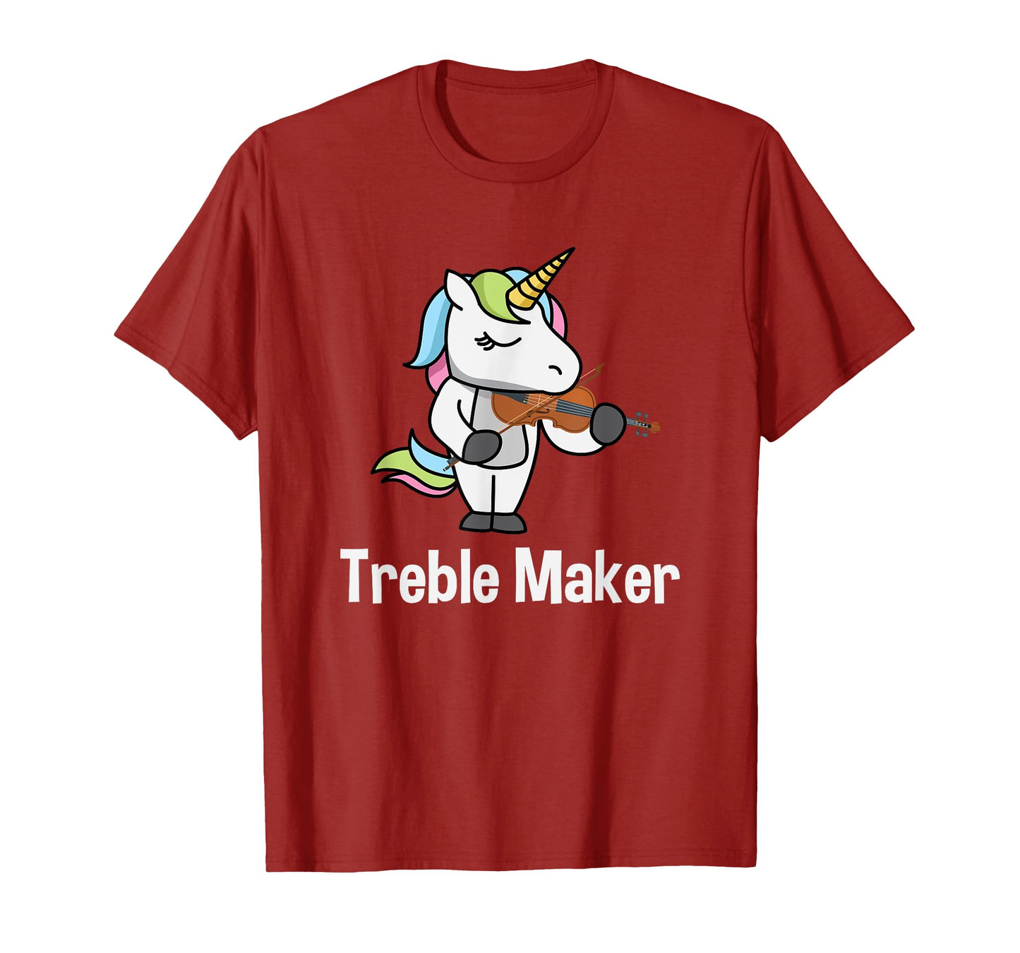 Violinist Shirt for Girls - Treble Maker Unicorn Violin Gift T-Shirt