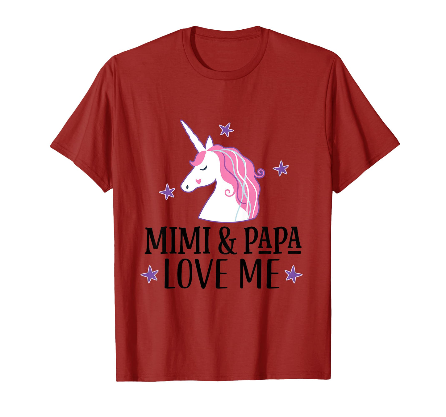 Mimi and Papa Love Me Granddaughter Unicorn T-Shirt