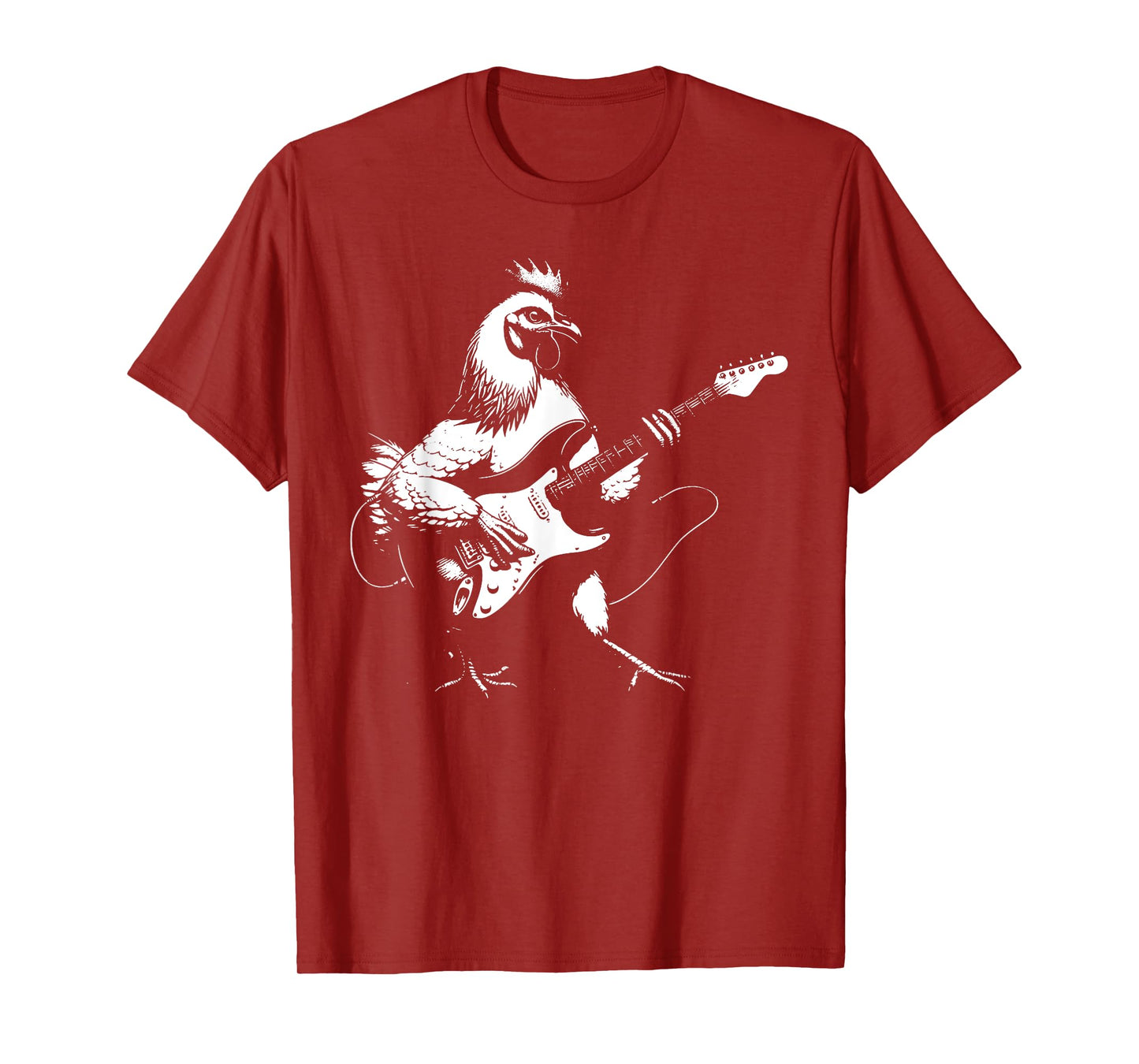 Chicken Playing Bass Guitar Shirt Men Animal Playing Guitar T-Shirt