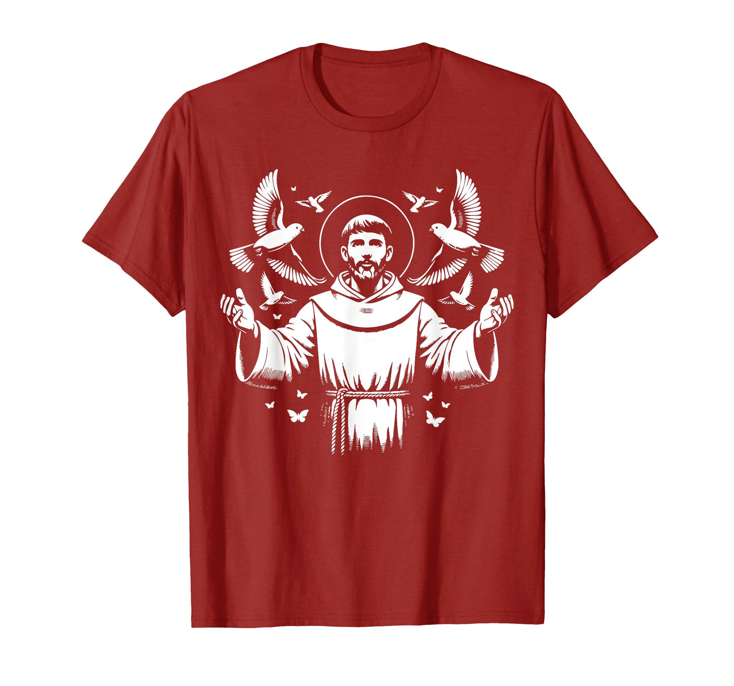 St Francis of Assisi Patron Saint of Animals Birds Catholic T-Shirt
