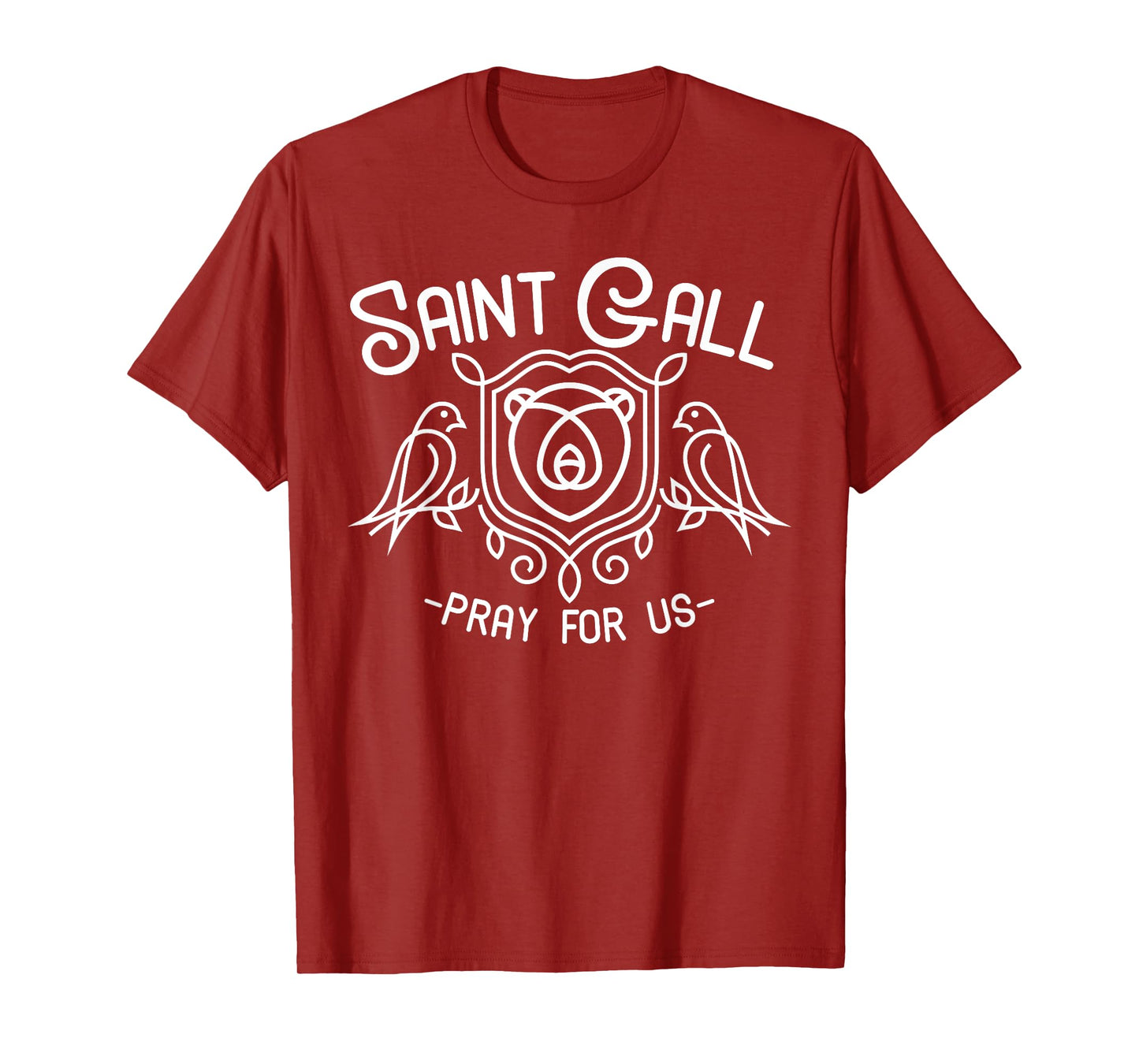 Saint Gall Gallus Bird Lover Gifts Catholic Irish Saints T-Shirt