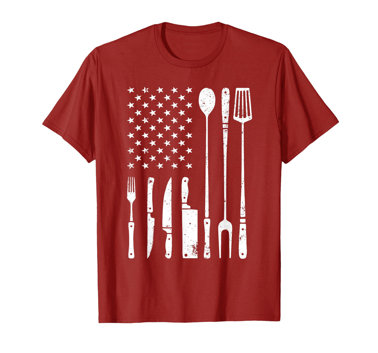 Cool Grilling For Men Women US Flag BBQ Barbeque Smoker T-Shirt