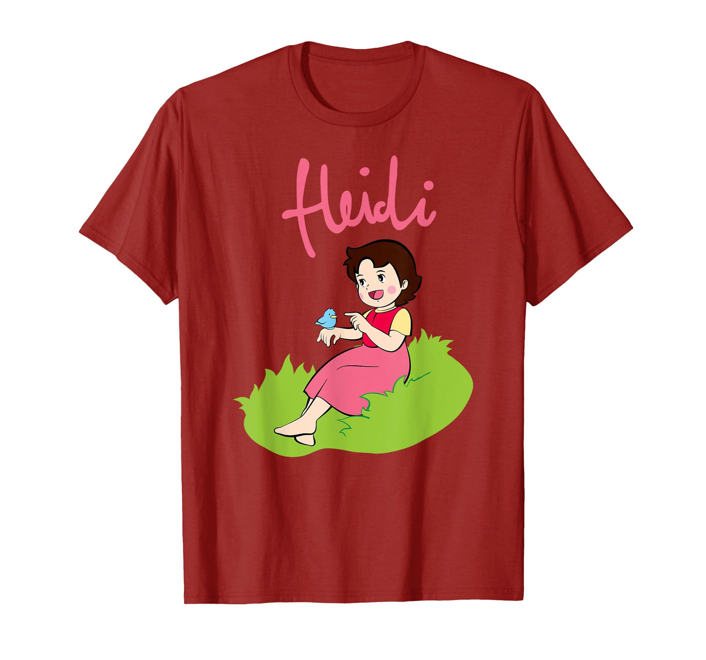 Heidi im Gras Zeichentrick TV Serie Retro Kindeheitshelden T-Shirt
