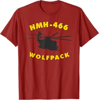 HMH-466 Wolfpack CH-53 Super Stallion Helicopter Tee T-Shirt