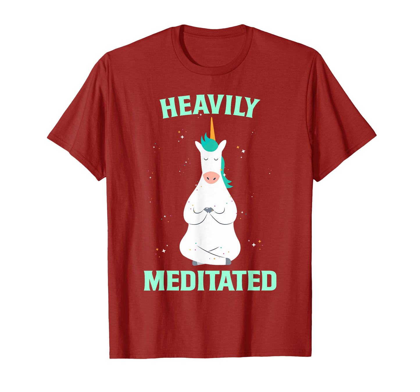 Unicorn Heavily Meditated Funny Yoga Meditation T-Shirt