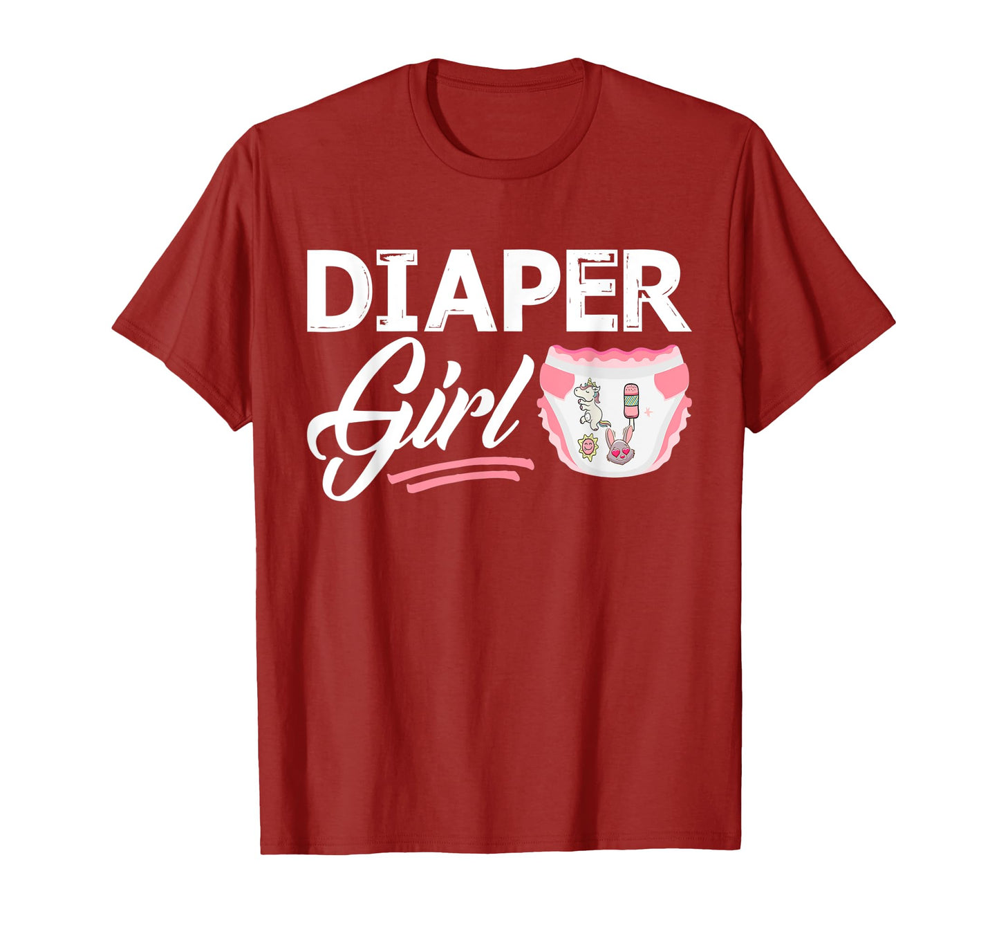 Diaper Girl Baby Diaper Boy Padded Princess Little One Girl T-Shirt