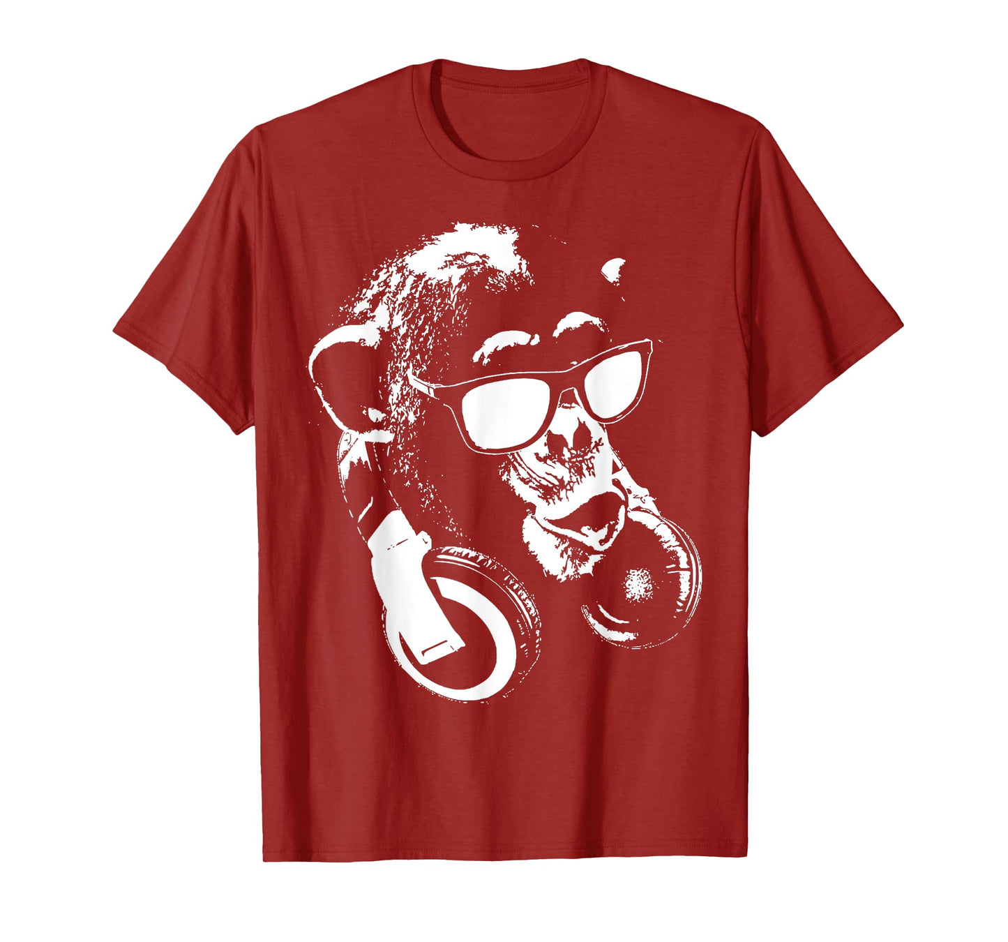 Monkey Chimp With Sunglasses And Headphones T-Shirt