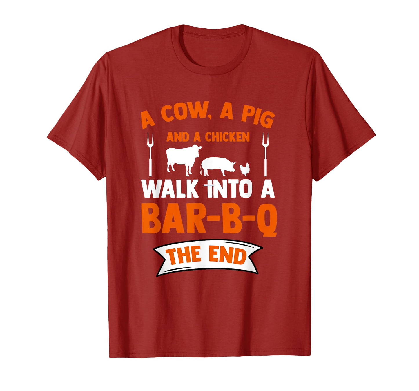 Smoke Grill Cow Pig Chicken Bar-B-Q Grilling Food T-Shirt