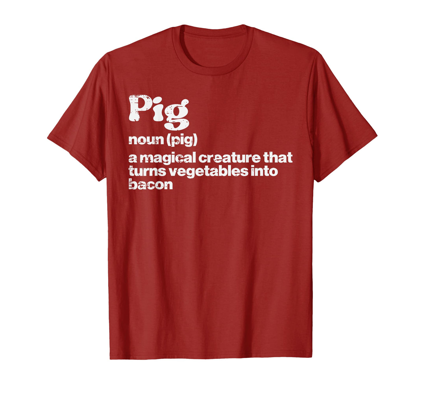 Pig Definition Bacon Funny Bbq Barbecue Grill Men Women Kids T-Shirt