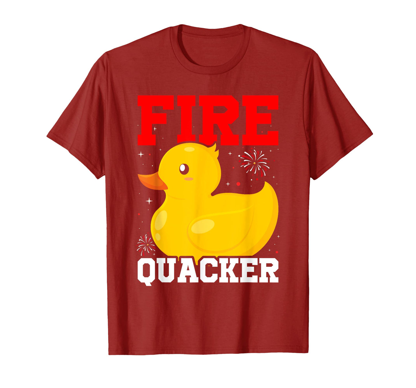 Fire Quacker Rubber Duck 4th Of July Firework T-Shirt
