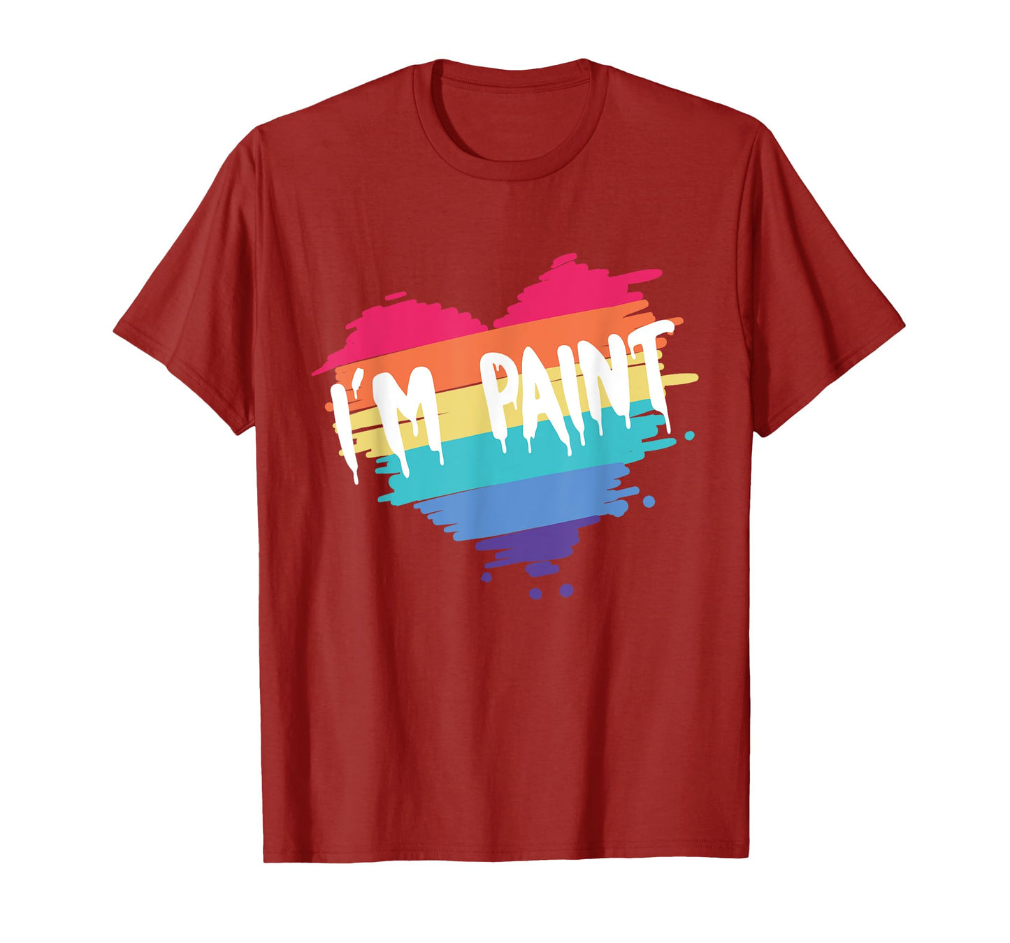 I Heart Love To Finger Paint I'm Paint Cute Couple Valentine T-Shirt