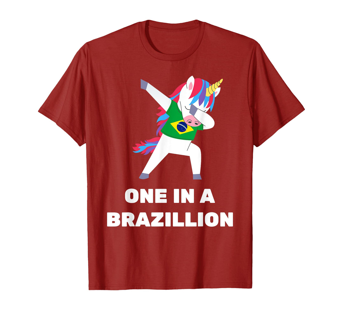 Funny Brazilian Unicorn Brazil Flag Brasil T-Shirt