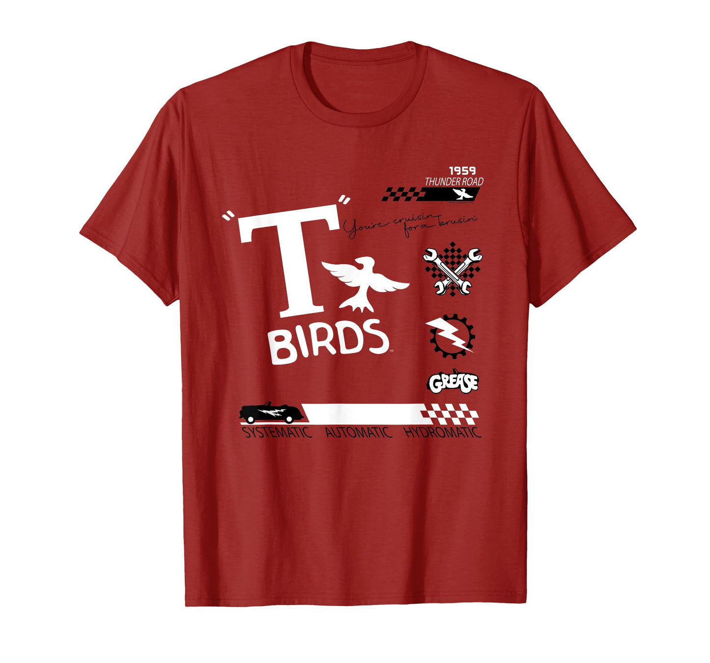 Grease 1959 Greased Lightning T Birds Movie T-Shirt
