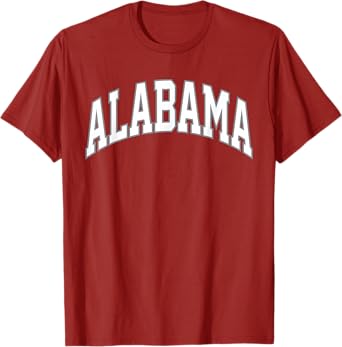 Retro Alabama Men Alabama Women Classic Red Grey Tee Gift T-Shirt