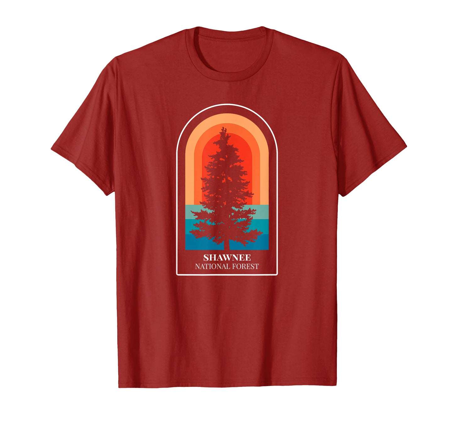 Retro Shawnee National Forest Illinois Hiking T-Shirt