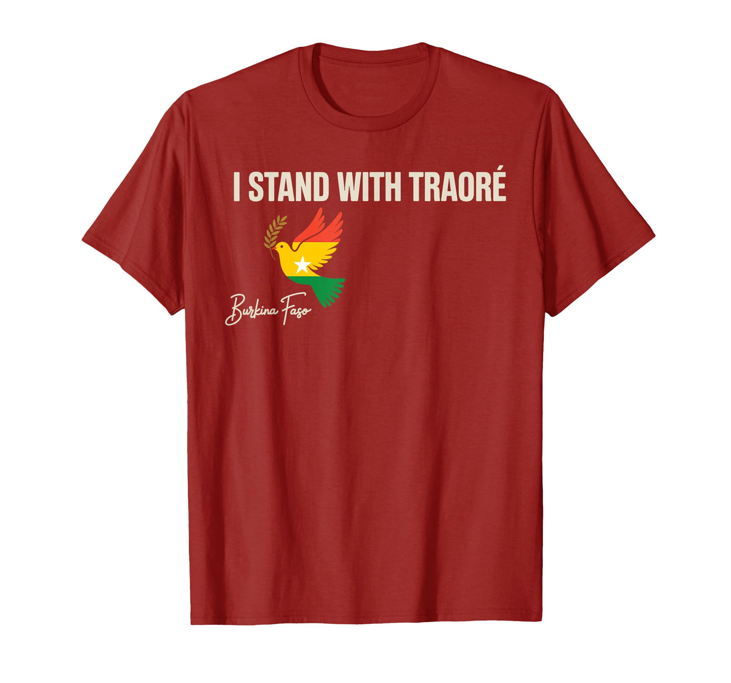 I Stand With Burkina Faso-Ibrahim Traoré Retro Bird T-Shirt