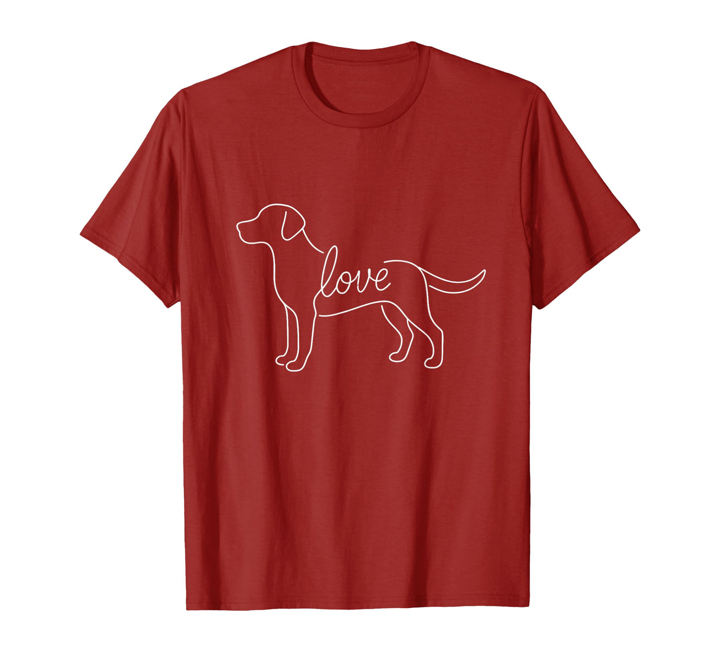 Labrador Retriever Love Line Art Minimalist Lab Dog Lover T-Shirt