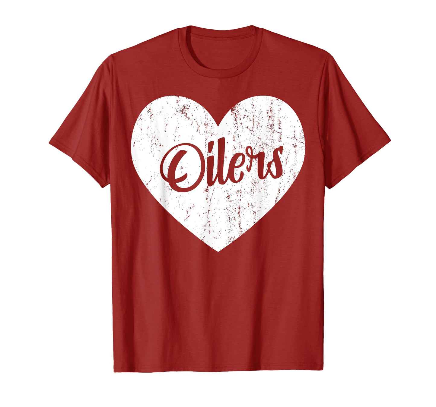 Oilers School Sports Fan Team Spirit Mascot Heart Gift T-Shirt