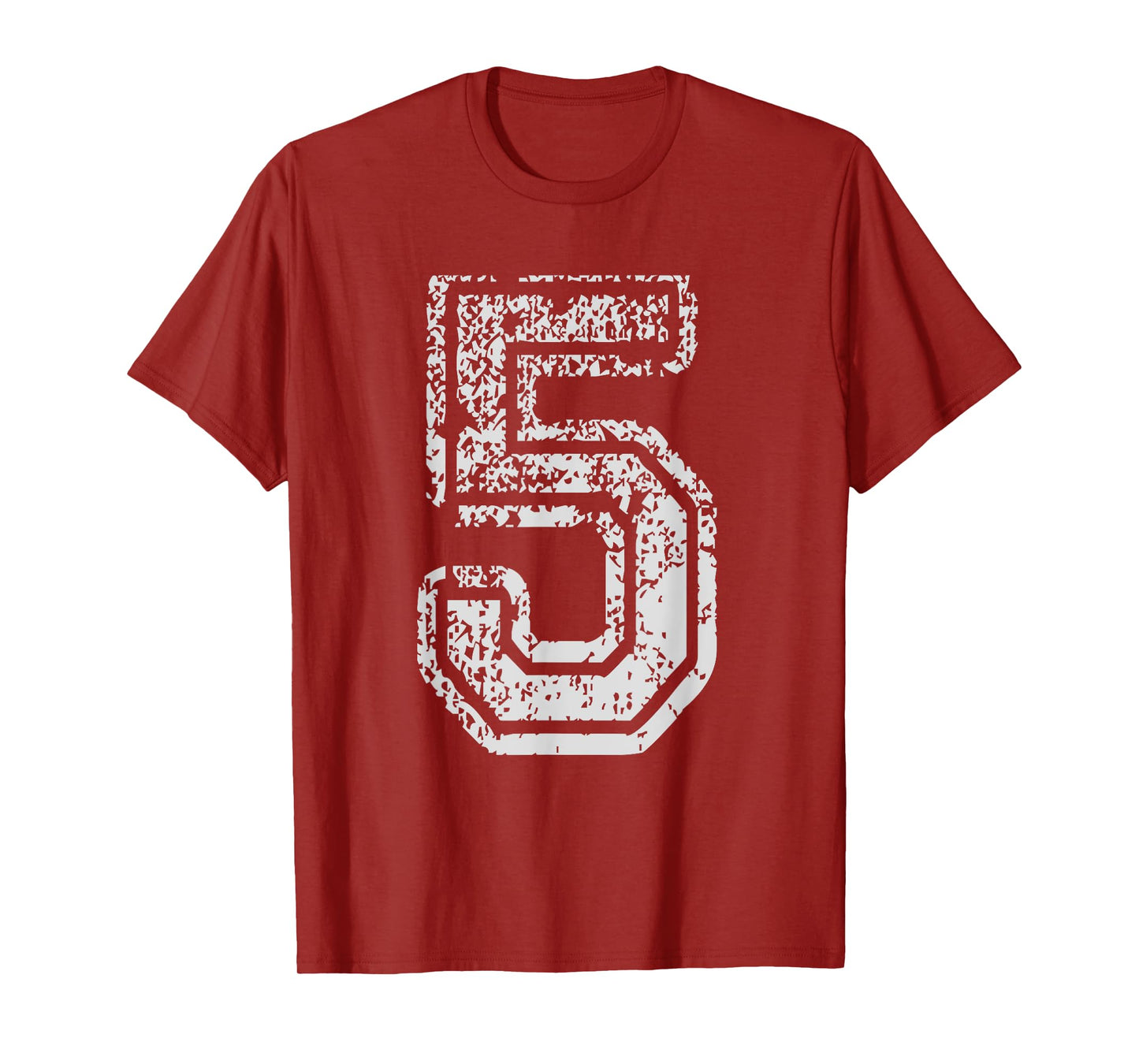 Team Jersey Uniforms Number 5 Five School Sports Birthdays T-Shirt