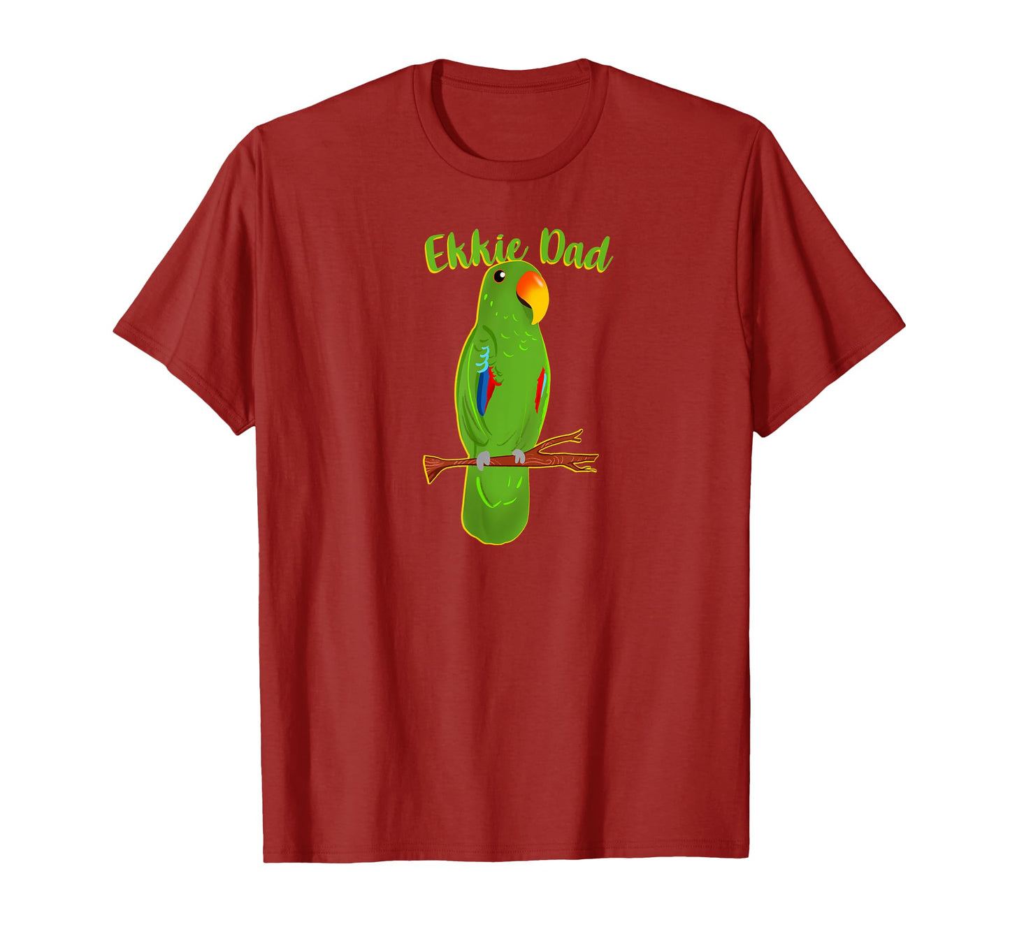 Ekkie Dad Eclectus Parrot Adorable Bird Cute Drawing T-Shirt