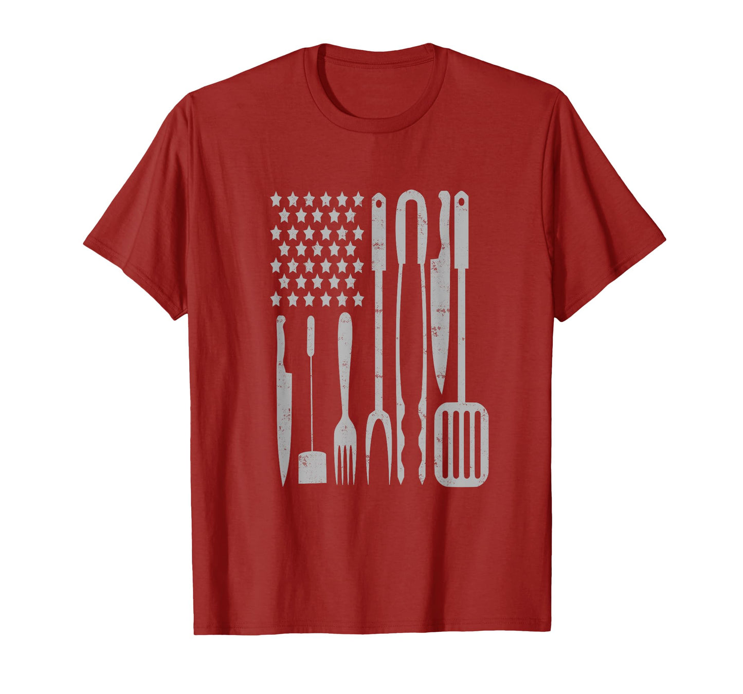 BBQ Grilling Barbecue American Flag USA America 4th Of July T-Shirt for Women Men