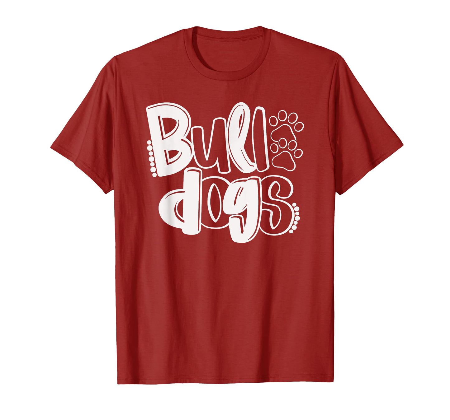 Funny Bulldog School Spirit Team Go Dawgs Back To School T-Shirt