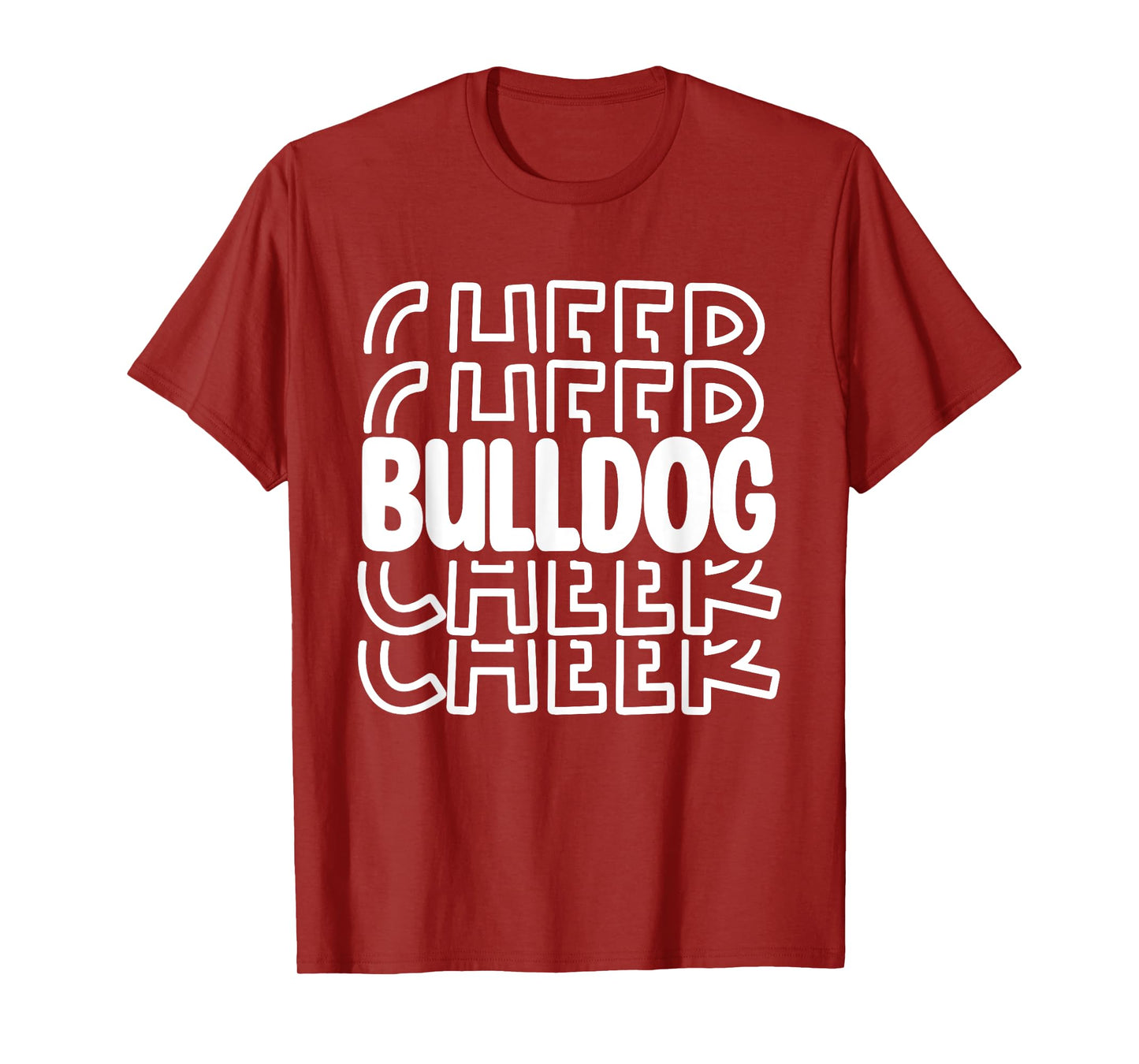 Bulldog Cheer High School Sports Team Mascot Football Cheer Men Women T-Shirt