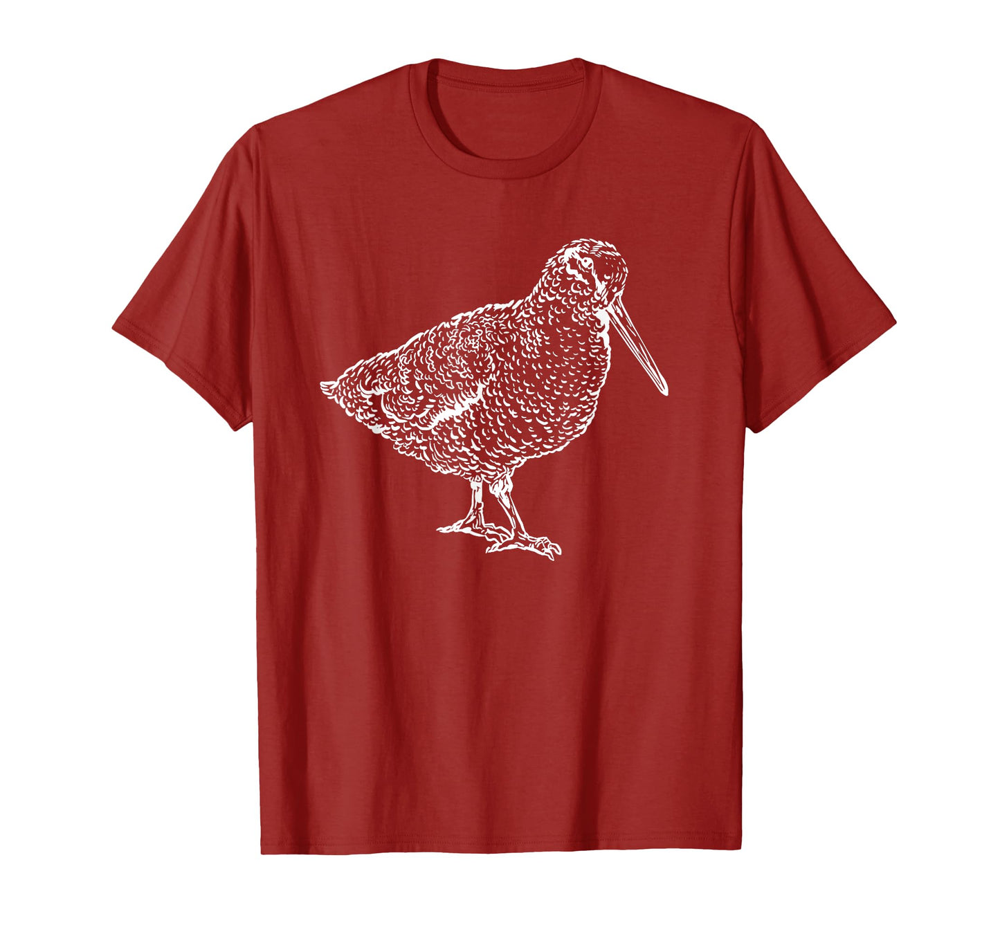 Woodcock Bird Hand-Drawn Wildlife Nature Flying T-Shirt