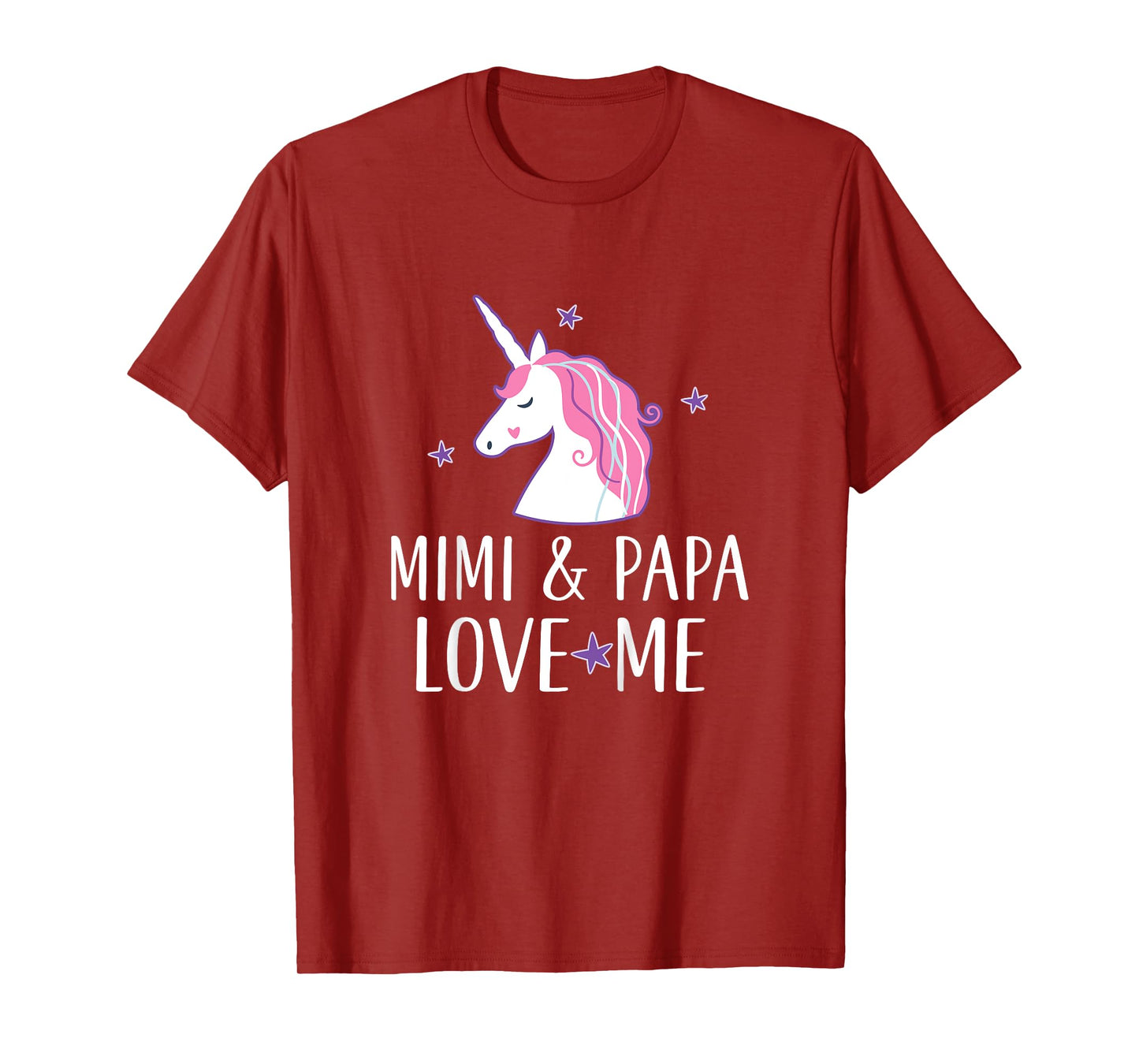 Kids Mimi and Papa Love Me Granddaughter Unicorn T-Shirt