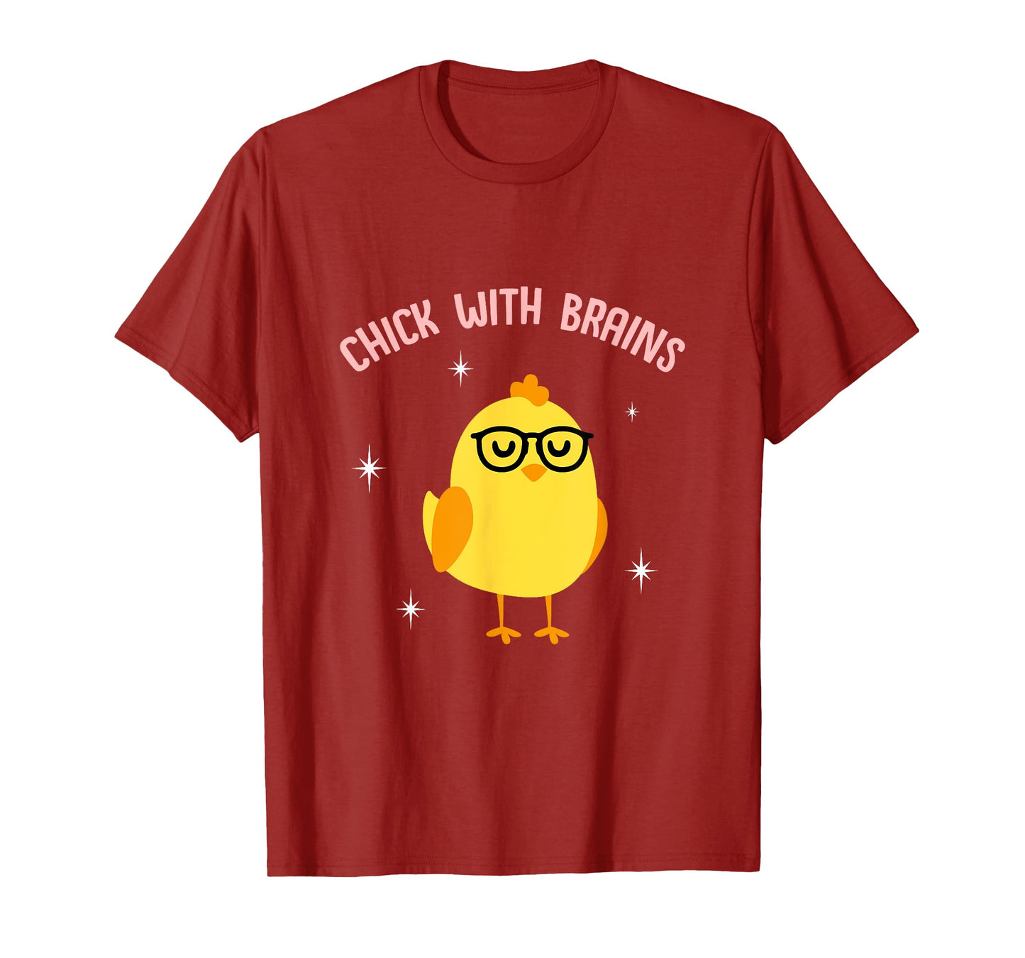 CUTE CHICK WITH BRAINS for Ladies Girl T-Shirt