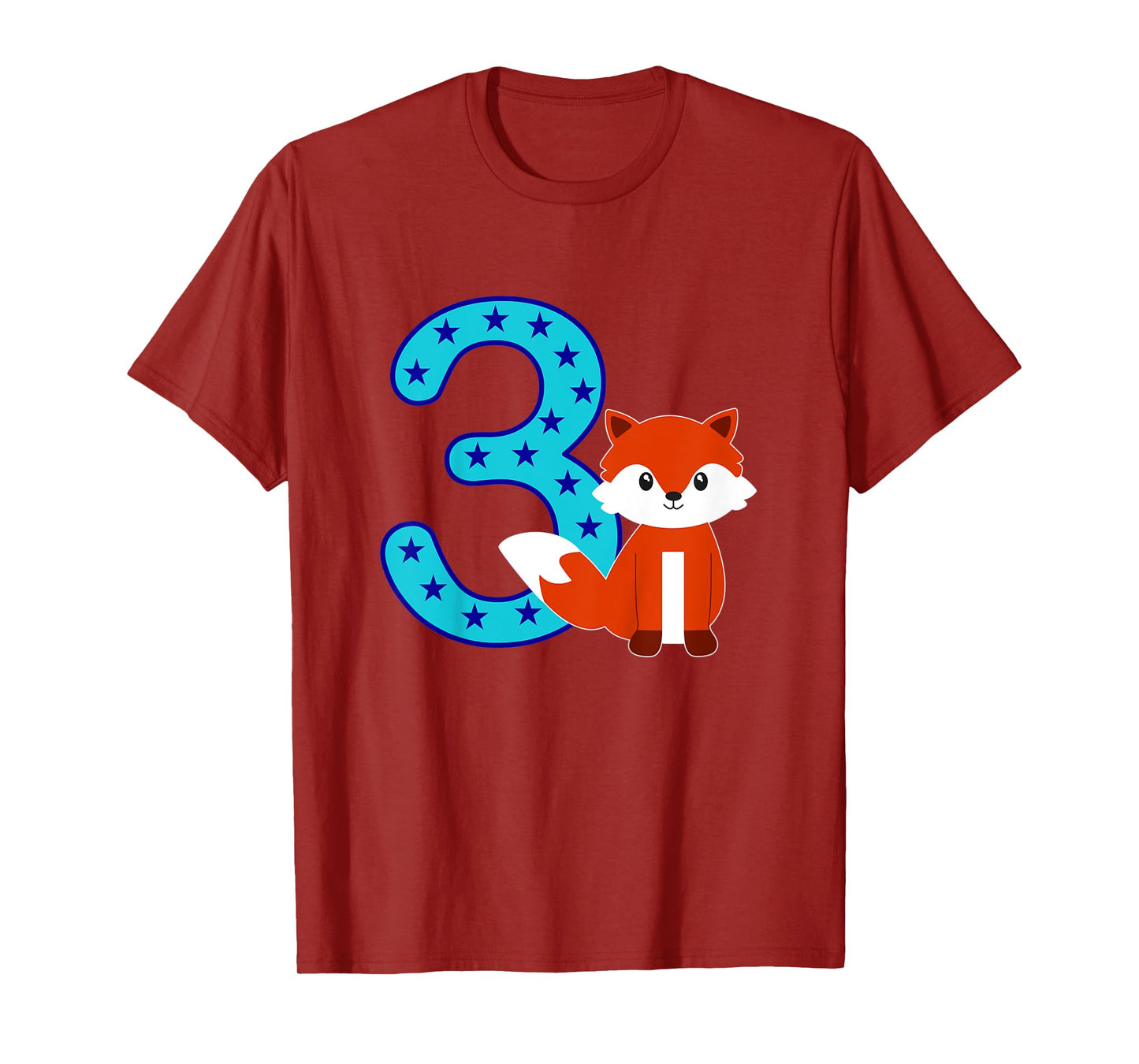 Kids 3rd Birthday Girl Boy Cute Fox I'm 3 Years Old T-Shirt