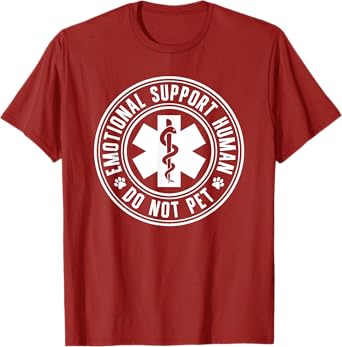 Emotional Support Human Service Animal Dog T-Shirt
